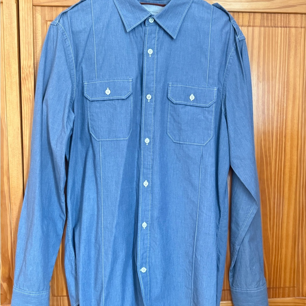 J. Crew Blue Casual Button Down Shirt